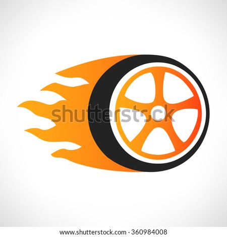 Wheel Fire Flame Logo Vector Stock Vector 386903755 - Shutterstock