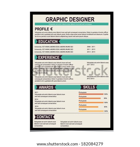 resume template cv creative background vector เวกเตอร สต อก