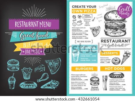 Back School Flyer Template Different School Stok Vekt 246 R 416108989 Shutterstock Kellogg S School Menu Template
