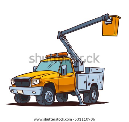 Download Bucket Boom Truck Cartoon Illustration Stock Vector ...