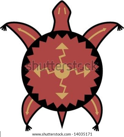 Native American Turtle Illustration Stock Vector 14035171 - Shutterstock