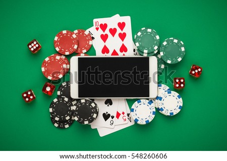 Download Online Casino Concept Playing Cards Dice Stock Photo ...