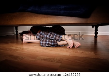 Image result for images of hiding under bed