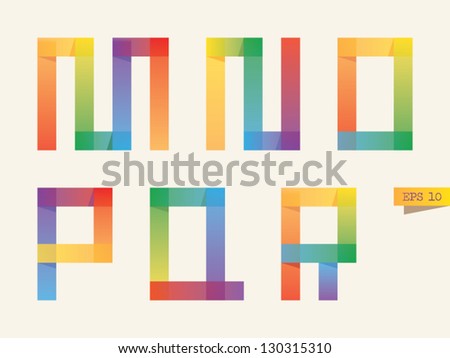 colored sticky notes alphabet rainbow colors stock vector 130315310 colors that start with the letter n