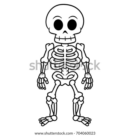 Cartoon Skeleton Stock Vector 704060023 - Shutterstock