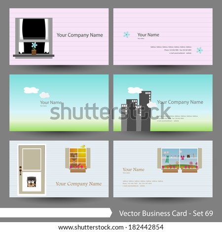 Apartment Building Graphic vector business card template set real stock vector 186601706 Apartment Building Graphic vector business card template set real stock vector 186601706