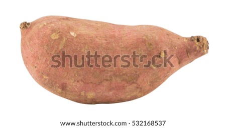 The sweet Potato on a white background.clipping path.