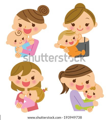 Mother And Baby Cartoon Stock Images, Royalty-Free Images & Vectors