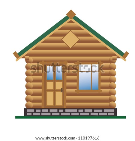 Old Fashion Wooden House Stock Vector 110197616 - Shutterstock