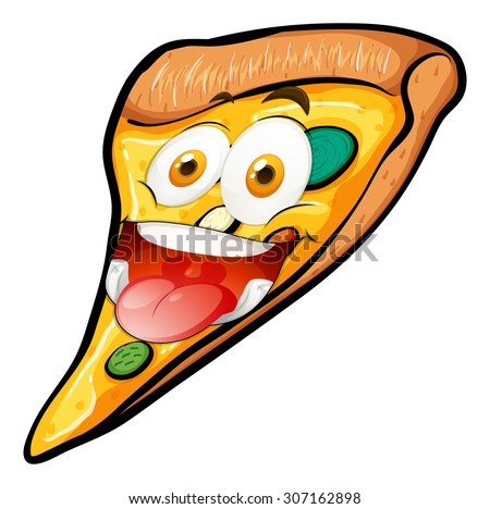 Cartoon Illustration Pizza Slice Vector Stock Photos, Images ...