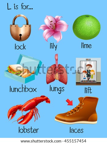 vector lettering illustration stock images royalty free images things that start with letter l