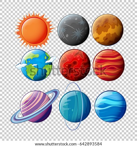 Illustration Showing Inner Planets Solar System Stock Vector 145689839 ...