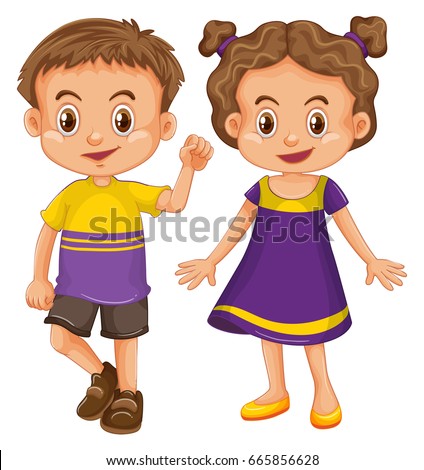 School Kids Vector Clip Art Illustration Stock Vector 124916471 ...