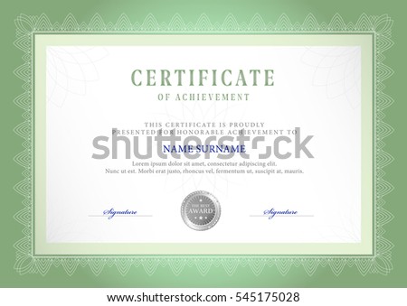 Voucher Coupon Template Gift Certificate Stock Vector 266243744