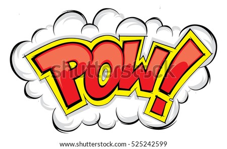 Comic Explosion Pow Stock Vector (Royalty Free) 525242599 - Shutterstock