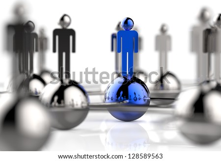 3d stainless human social network as concept