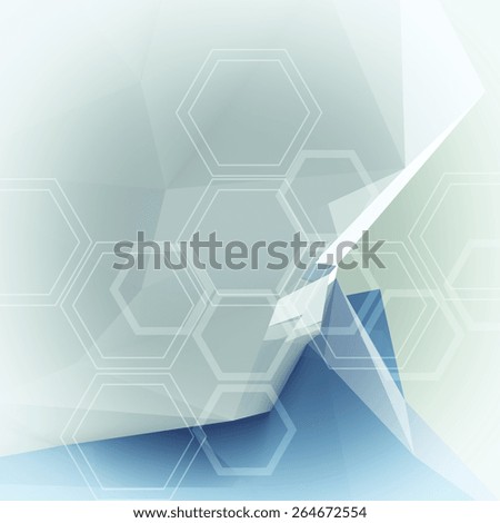 Abstract Hexagon Background Technology Polygonal Design Stock Vector ...