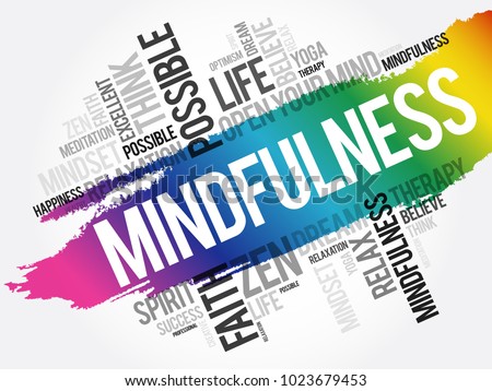 Mindfulness Word Cloud Collage Concept Background Stock Vector ...