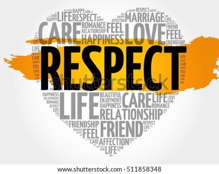 stock vector respect word cloud collage heart concept background 511858348