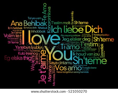 I Love You Love Word Cloud In Many Languages Gift Card Valentines Day I Love You Love Word Cloud In Many Languages Gift Card Valentines Day