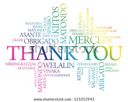 Thank You Word Cloud All Languages Stock Vector 521052943 - Shutterstock