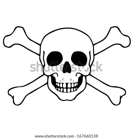 Vector Illustration Skull Stock Vector 167660153 - Shutterstock