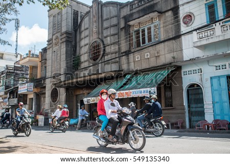 Soc Trang, Vietnam - November 13, 2016: Local people in Soc Trang, November 13, 2016, Vietnam.