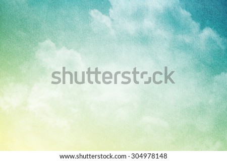 artistic soft cloud and sky with grunge paper texture