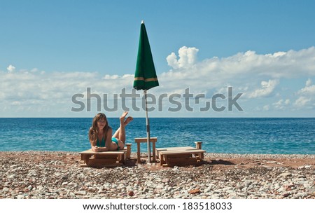 Best of Blonde woman wearing green tiger striped bikini holding surfboard Hairbrush spank grandmother story