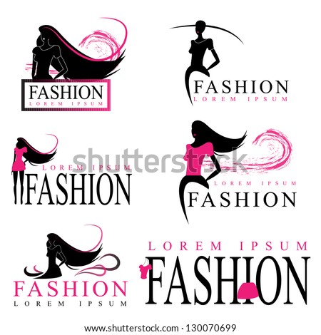 Fashion Woman Silhouette Isolated On White Stock Vector 130070699 ...