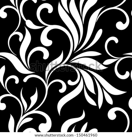 Abstract Floral Wallpaper Goldenblack Design Stock Vector 129820313 ...