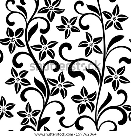 Royal Scroll Pattern Vol Black 01 Stock Vector 3310171 - Shutterstock