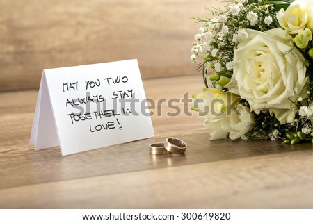 Close Wedding Greeting Card May You Stock Photo 300649820