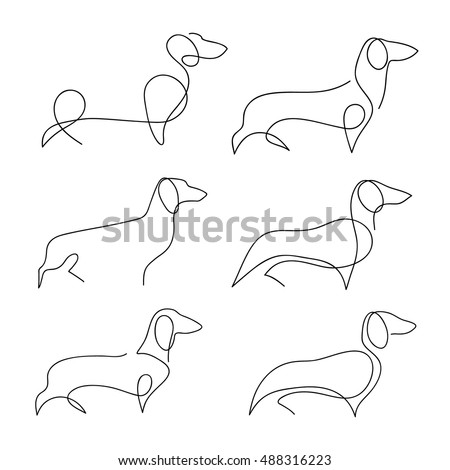 Dachshund Silhouette Stock Images, Royalty-Free Images & Vectors