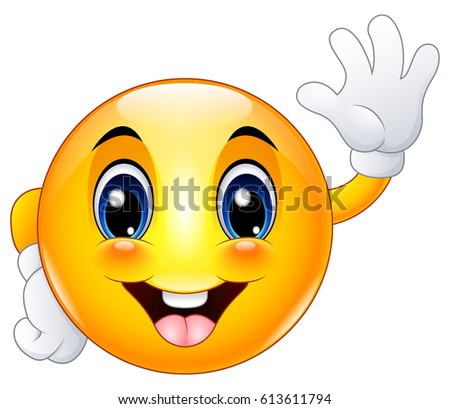 Vector Illustration Cartoon Emoticon Smiley Face Stock Vector 613614092 ...