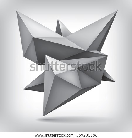 volume geometric shape 3d crystal abstraction stock vector 569201386 3d form