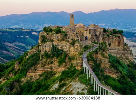 Civita Di Bagnoregio Surrounding Mountains Stock Photo 630084188 ... Civita Di Bagnoregio Surrounding Mountains Stock Photo 630084188 ...