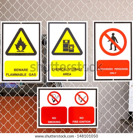 safety signs broad - stock photo