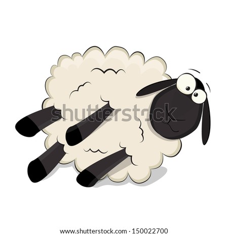 Nice Set Vector Cartoon Sheep Stock Vector 172818659 - Shutterstock