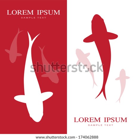 Vector image of an carp koi label