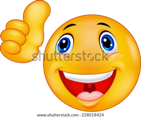 Cartoon Smiley Love Face Giving Thumb Stock Vector 318241379 - Shutterstock