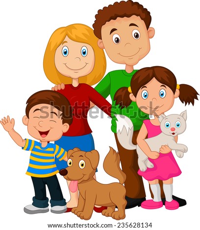 Cartoon family Stock Photos, Images, & Pictures | Shutterstock