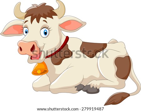Cartoon happy cow