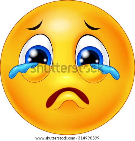 Crying Emoticon Cartoon Stock Vector 314990399 - Shutterstock