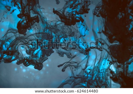 Luminescent Underwater Marvel Experiment Water Ink Stock Photo 624614480 - Shutterstock