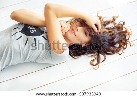 video clip stock fooe excited woman playing with hair full photo jpeg video clip stock fooe excited woman playing with hair full photo jpeg