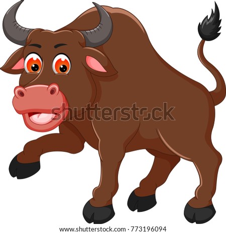 Cute Buffalo Cartoon Stock Vector 116132455 - Shutterstock