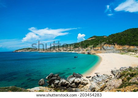 Beautiful beach in Ninh Thuan, Vietnam
