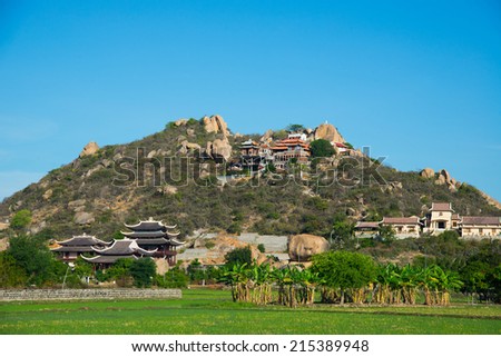 A pagoda on mountain in Phan Rang, Ninh Thuan province