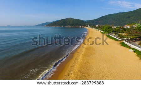 Beach in Quy Nhon city, Binh Dinh province, Vietnam